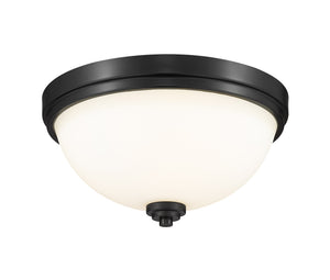 Ashton 2 Light Flush Mount in Matte Black Finish