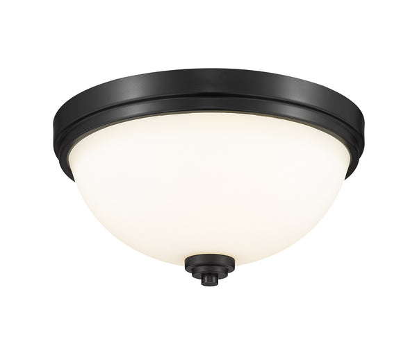 Ashton 2 Light Flush Mount in Matte Black Finish