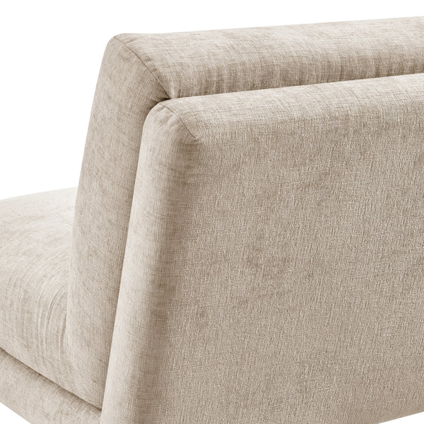 Zenda Chenille Swivel Accent Chair w/ Wooden Base, Millburry Beige