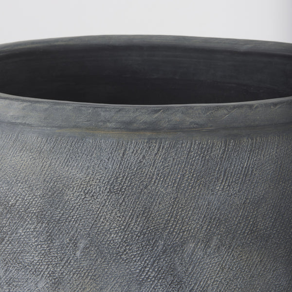 Zuma 27.2L x 20.5W x 31.9H Dark Gray Ceramic Floor Vase
