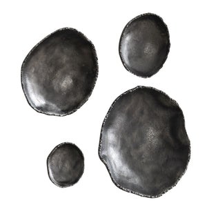 Lucky Coins Nickel Wall Decor, Set/4