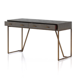 Shagreen Desk In Grey Shagreen