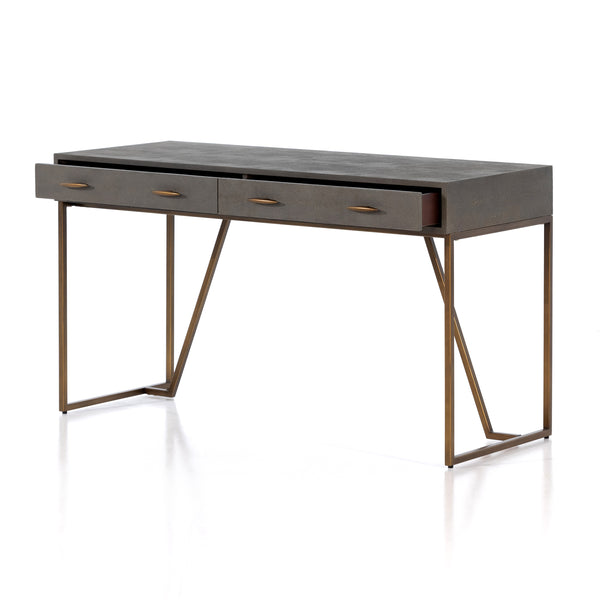 Shagreen Desk In Grey Shagreen