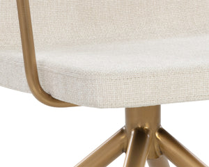HILDA SWIVEL DINING ARMCHAIR - CHACHA CREAM