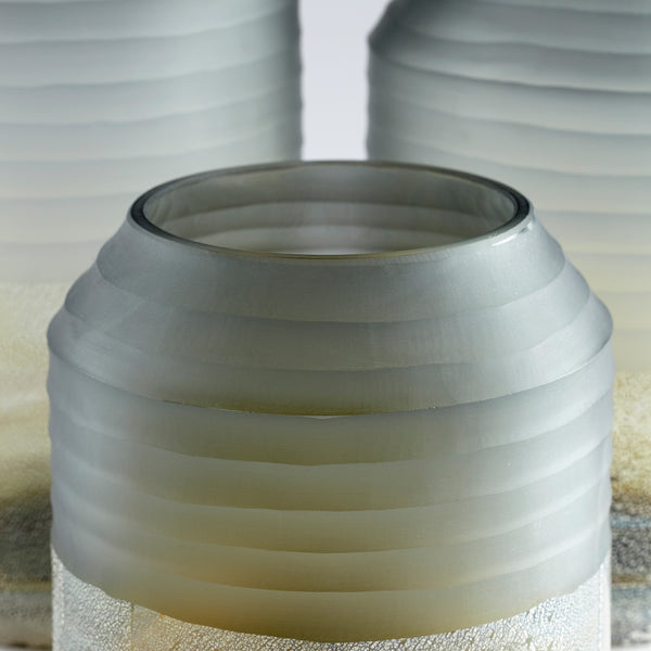 Large Alchemy Vase in Grey and Guilded Silver