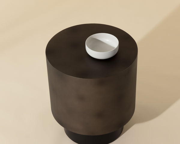 BERNABY END TABLE - GUNMETAL