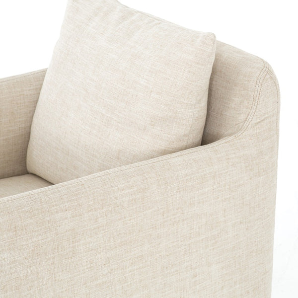 Banks Swivel Chair In Cambric Ivory