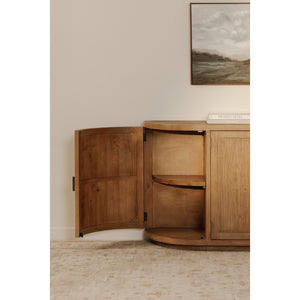 Nicola Sideboard in Reclaimed Pine with Curved Doors