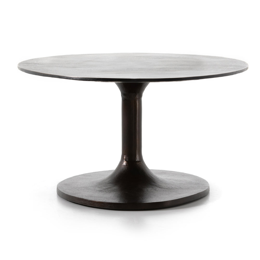 Simone Oval Coffee Table In Antique Rust