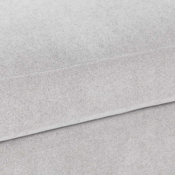 Audrey Ottoman Elite-Gray with Feather & Down Cushion
