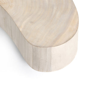 Avett Coffee Table Short Piece In Bleached