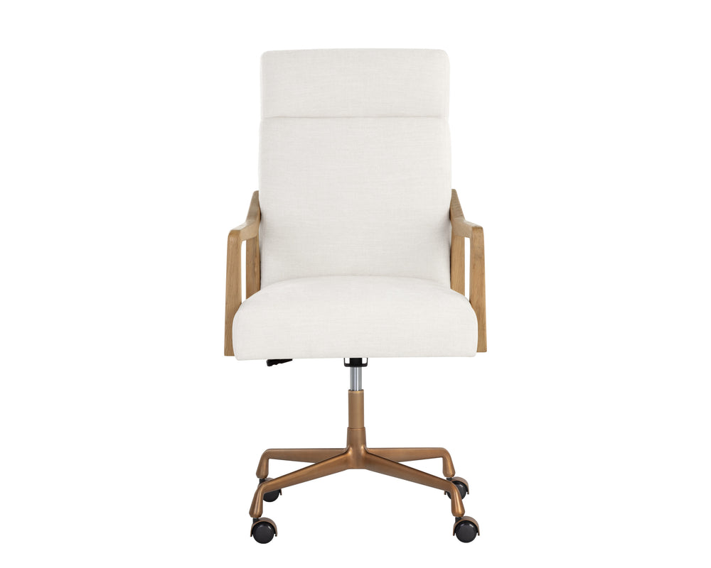 COLLIN OFFICE CHAIR - NATURAL - HEATHER IVORY TWEED
