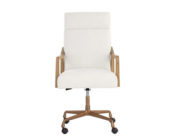 COLLIN OFFICE CHAIR - NATURAL - HEATHER IVORY TWEED