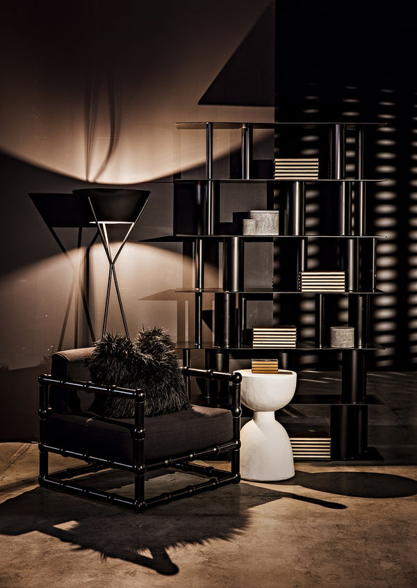 Hourglass Stool, White Fiber Cement