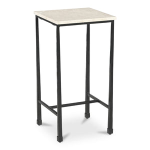Moe's River Side Table Botticino Marble Top