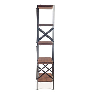 Organic Forge 78-Inch Tall Live Edge Bookshelf