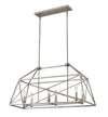 Trestle 6 Light Pendant in Antique Silver Finish
