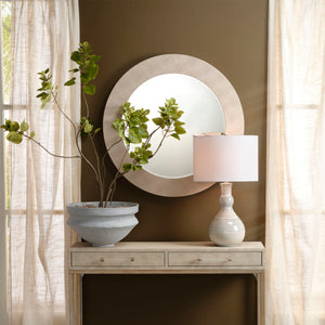 Droplet Ceramic Table Lamp with Linen Shade, Blue