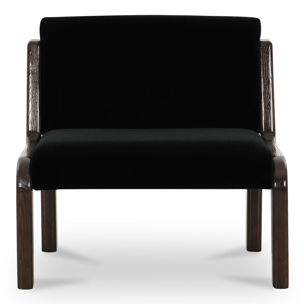 Moe's Edie Accent Chair Black Faux Mohair