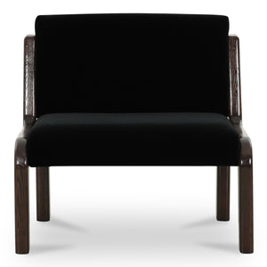 Moe's Edie Accent Chair Black Faux Mohair