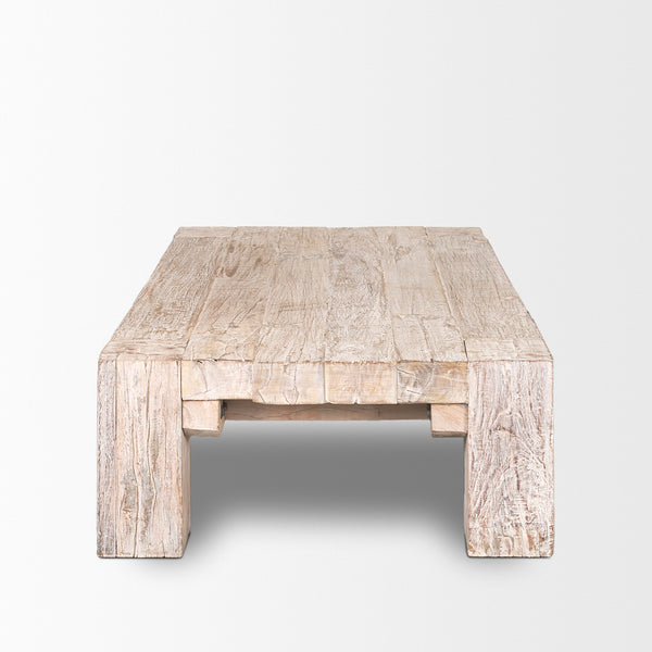 McArthur Rectangular Reclaimed Wood W/ White Wash Coffee Table