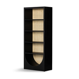 Higgs Bookcase - Brushed Ebony Oak Veneer