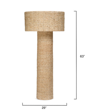 Big Island Woven 2-Light Floor Lamp, Natural