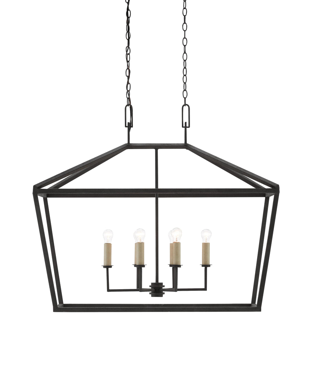 Denison Rectangular Lantern In Molé Black