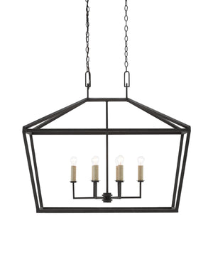 Denison Rectangular Lantern In Molé Black