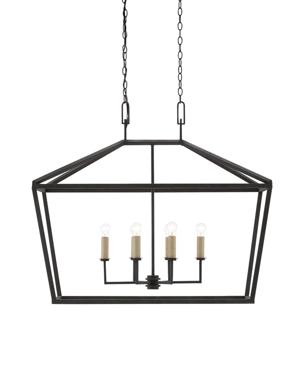 Denison Rectangular Lantern In Molé Black