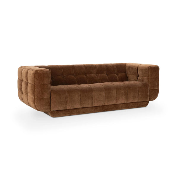 Thea Upholstered Sofa with Hand-Tufted Accents - Bronze