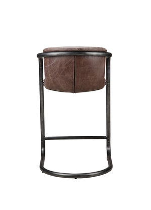 Moe's Freeman Counter Stool Set of 2 - Brown Leather