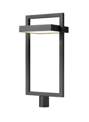 Luttrel 1 Light Outdoor Post Mount Fixture in Black Finish