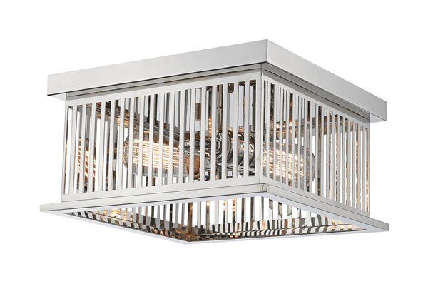 Camellia 2 Light Flush Mount in Polished Nickel Finish