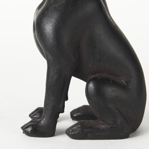 Rocky 4L x 5W Black Resin Boxer Dog
