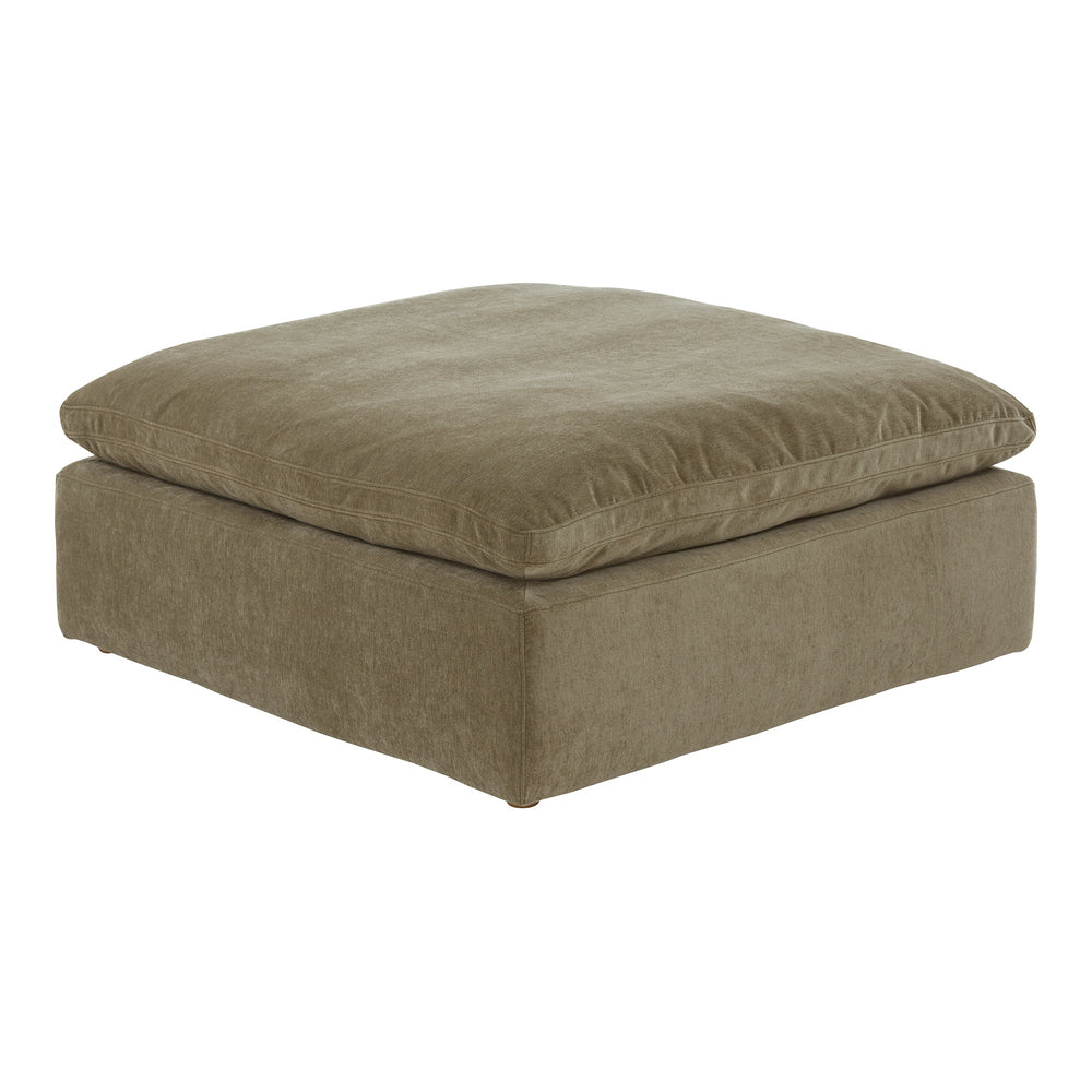 Moe's Clay Ottoman in Desert Sage with Feather Blend