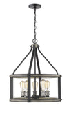 Kirkland 5 Light Pendant in Ashen Barnboard Finish