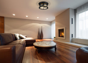 Sonna 2 Light Flush Mount in Bronze Finish