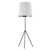 1LT 3 Leg Drum Floor Fixture w/WH-SV Shd