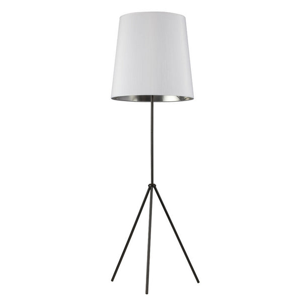 1LT 3 Leg Drum Floor Fixture w/WH-SV Shd