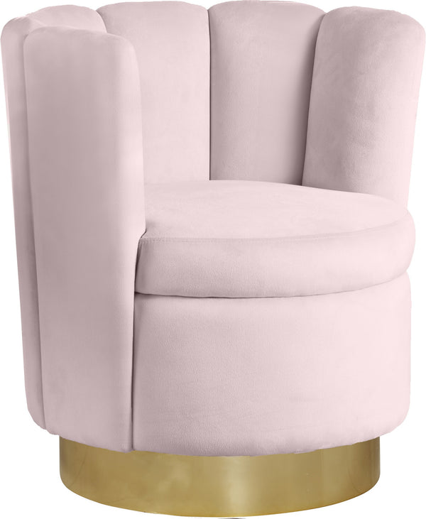Anita Accent Chair In Pink Velvet