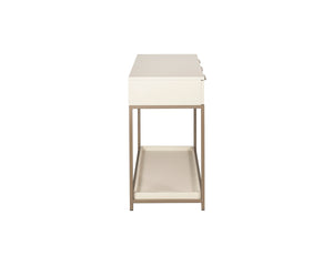 REBEL CONSOLE TABLE WITH DRAWERS - CHAMPAGNE GOLD - CREAM