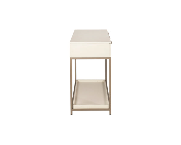 REBEL CONSOLE TABLE WITH DRAWERS - CHAMPAGNE GOLD - CREAM