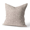 Jayne Beige w/ Merlot Print Linen Square Decorative Pillow Cover