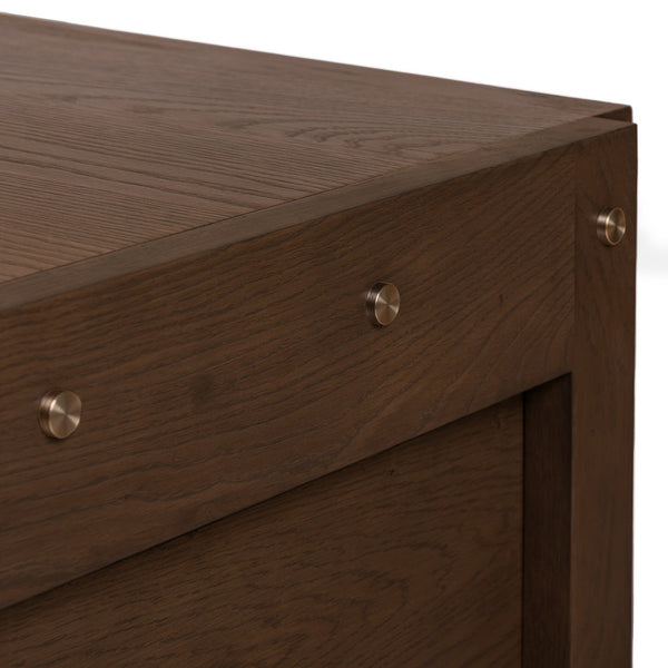 Oakley Desk - Dark Toasted Oak Veneer