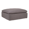Moe's Clay Ottoman in LiveSmart Fabric Grey