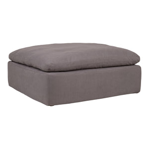 Moe's Clay Ottoman in LiveSmart Fabric Grey