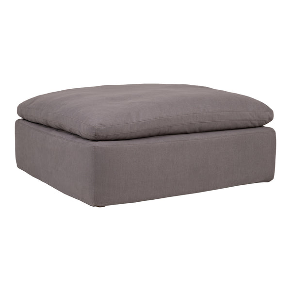 Moe's Clay Ottoman in LiveSmart Fabric Grey