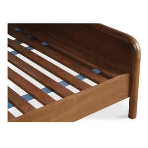 Rye Queen Bed Warm Brown with Mango Wood