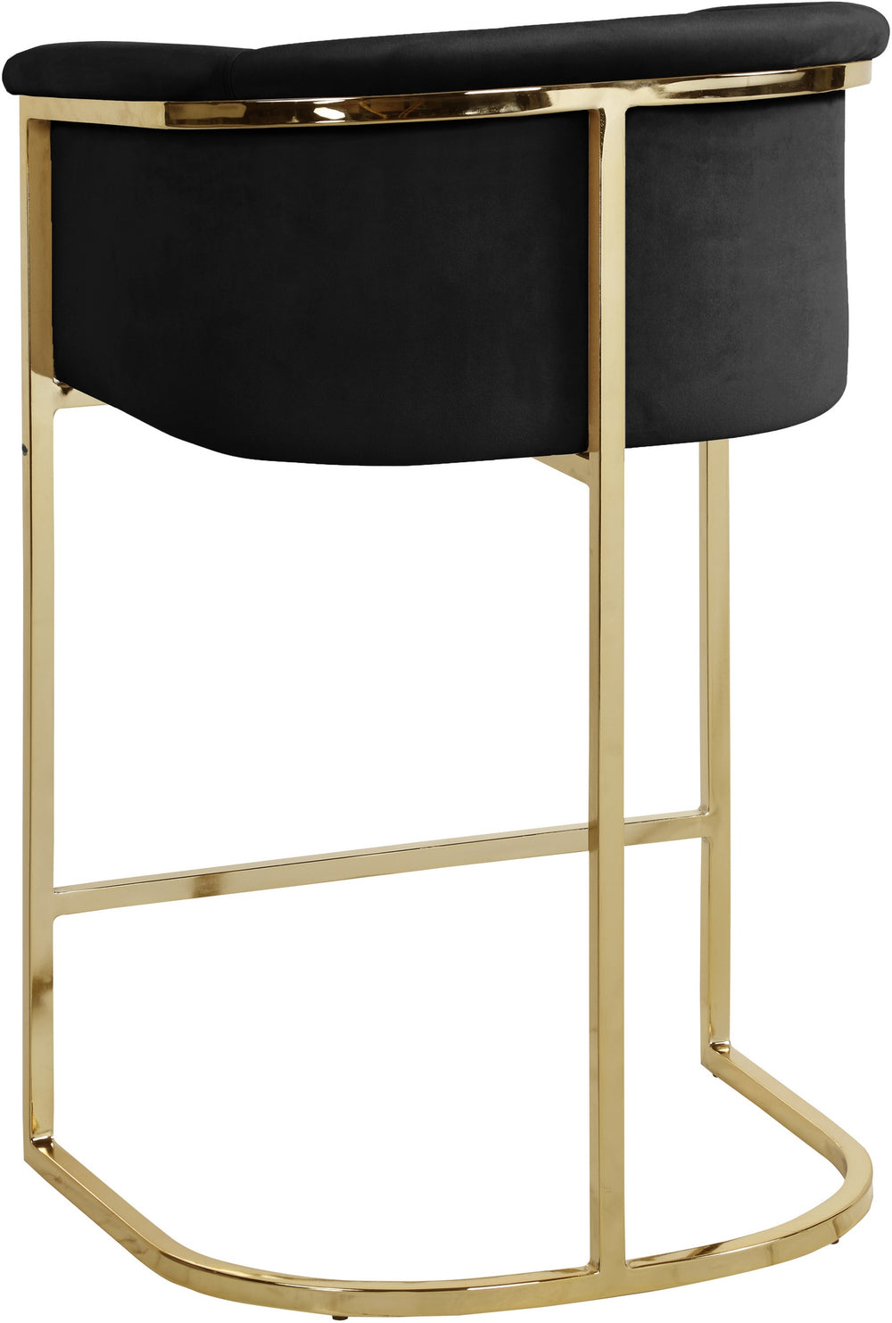 David Stool In Black Velvet